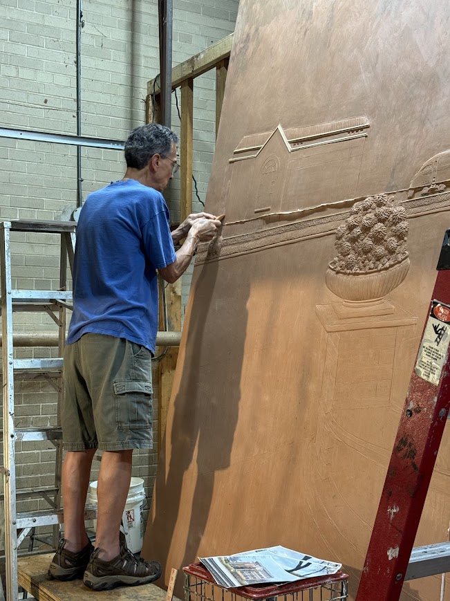 First Responders Sculpture In Progress by Artist Mike Re